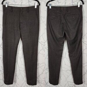 Matinique Brown 70% Wool Blend Slim Fit Las Pants